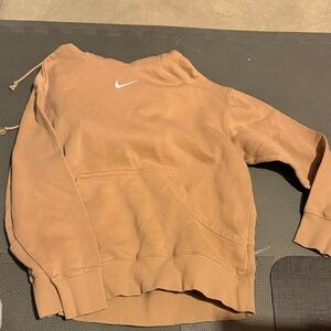 Nike Brown Hoodie with White Logo